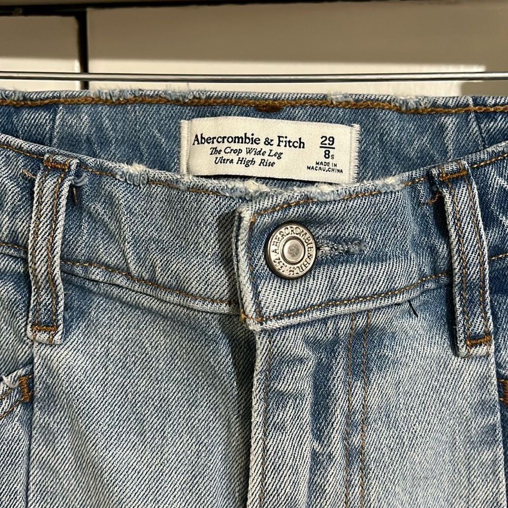 Abercrombie & Fitch Blue Ankle Cropped Jeans - Picture 11 of 12